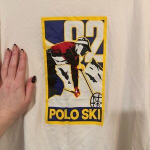 Ralph Lauren White Polo Ski Graphic Tee